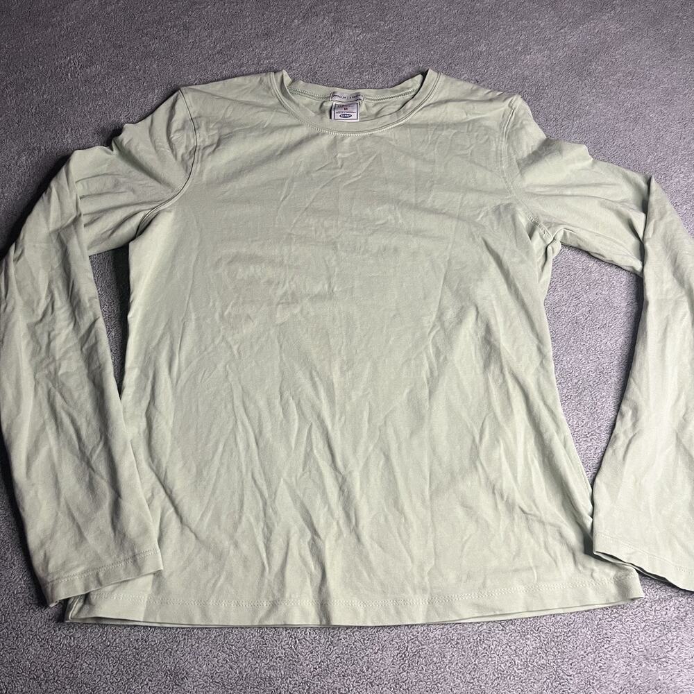 Vintage Old Navy Perfect Fit Stretch Long Sleeve Shirt Sage Green Size M Y2K